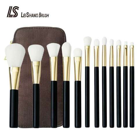 Premium 12 pcs cosmetic brushes blending eye shadow brush